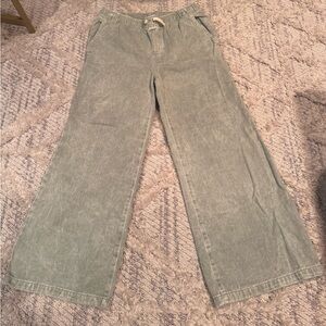 Cat and Jack Washed Sage Wide Leg Pants